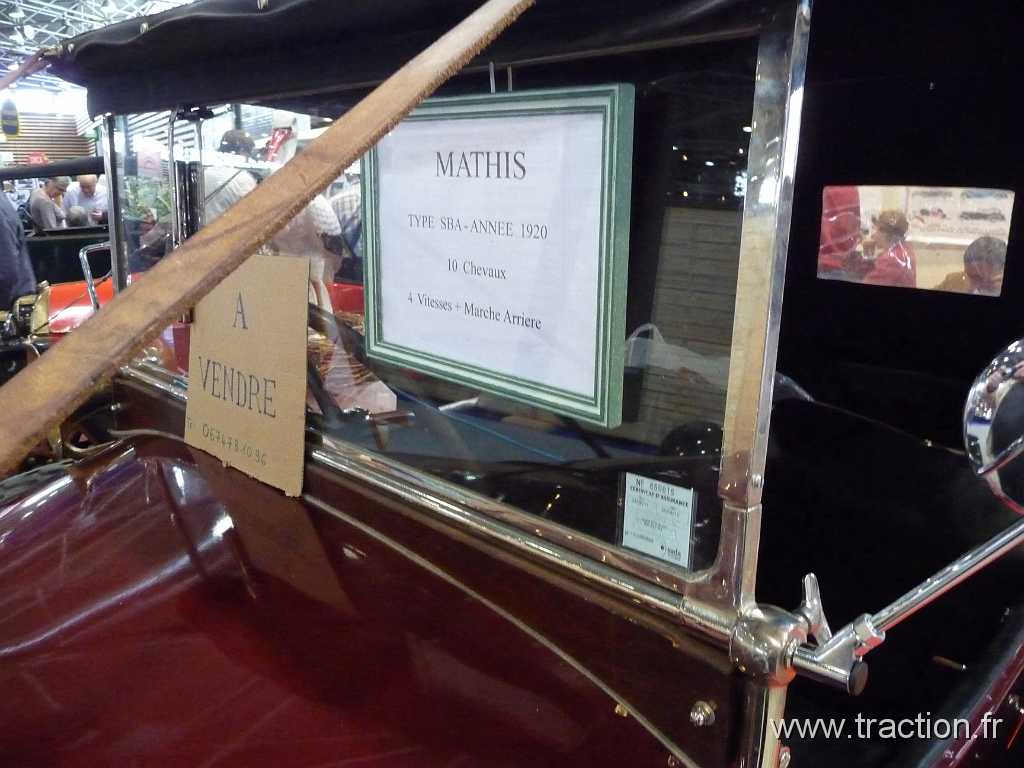 2011_epoquauto (100).jpg - 05/11/2011 - 69000 LYON - EPOQU'AUTO - 33ème Salon International Autos & Motos Anciennes - MATHIS - Type SBA - 1920